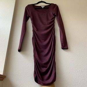 Purple/Plum leith bodycon long sleeve dress